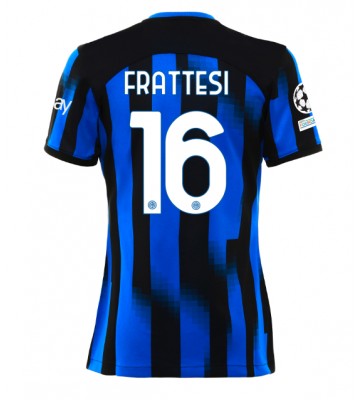 Inter Milan Davide Frattesi #16 Primera Equipación Mujer 2023-24 Manga Corta